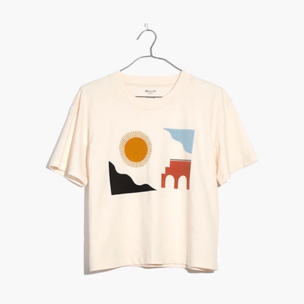 NWT Madewell Barcelona Boxy Tee shirt  XS